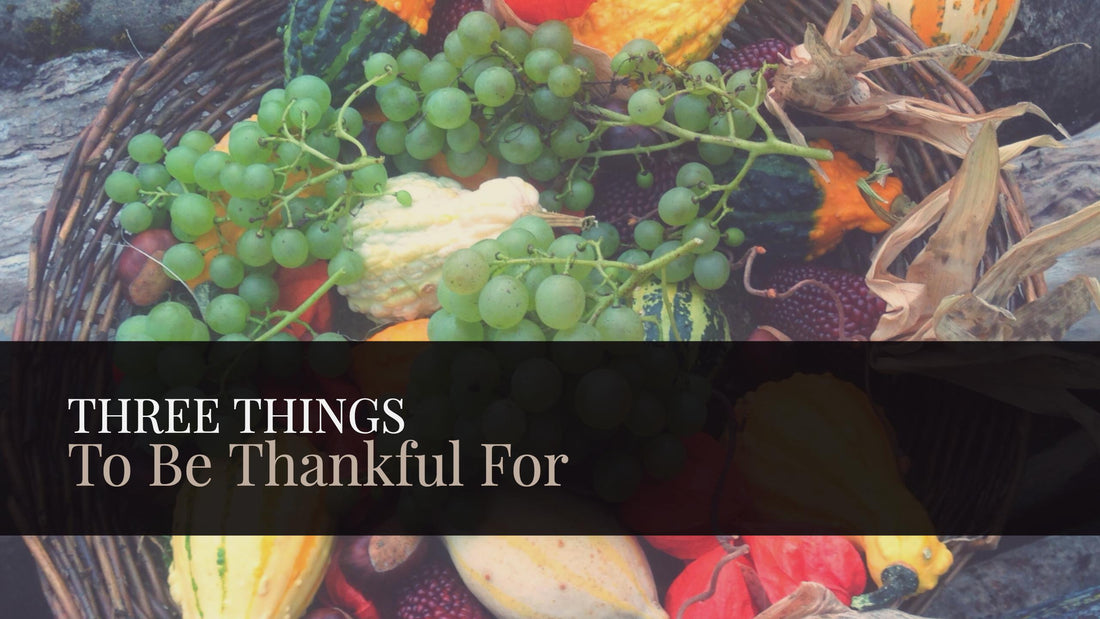 3 Things To Be Thankful For