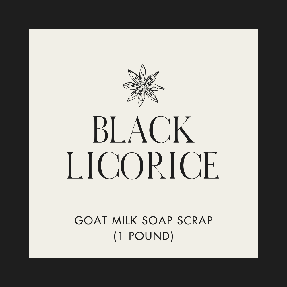 Black Licorice Goat Milk Soap Scrap (1 lb.)