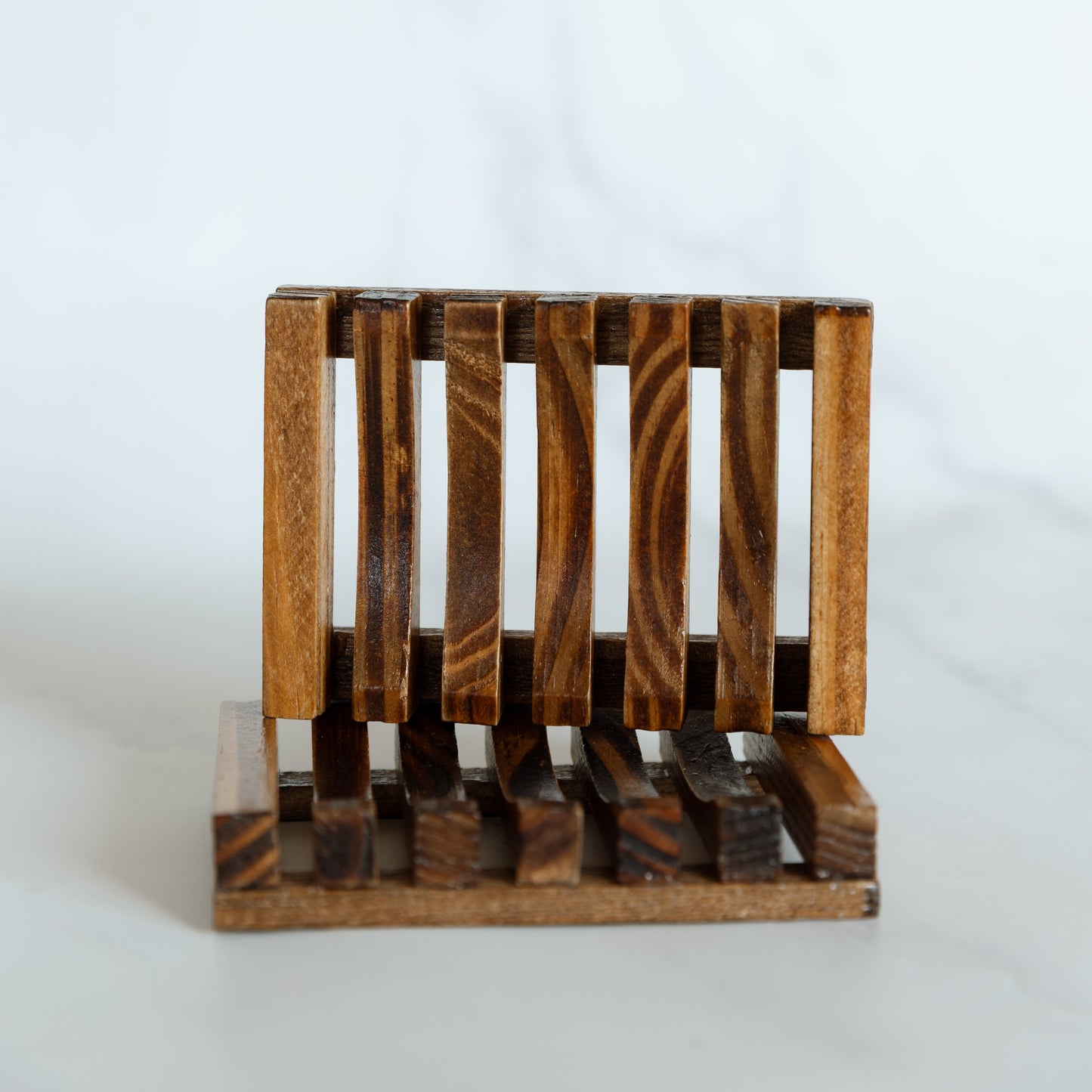 Dark Brown natural Wooden Rack Soap Dish