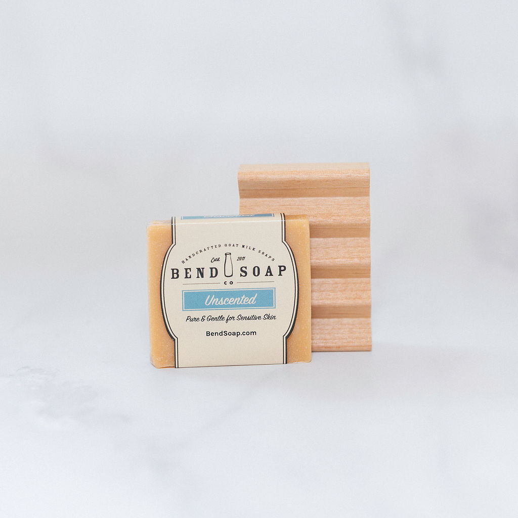 travel size wood soap dish by bend soap