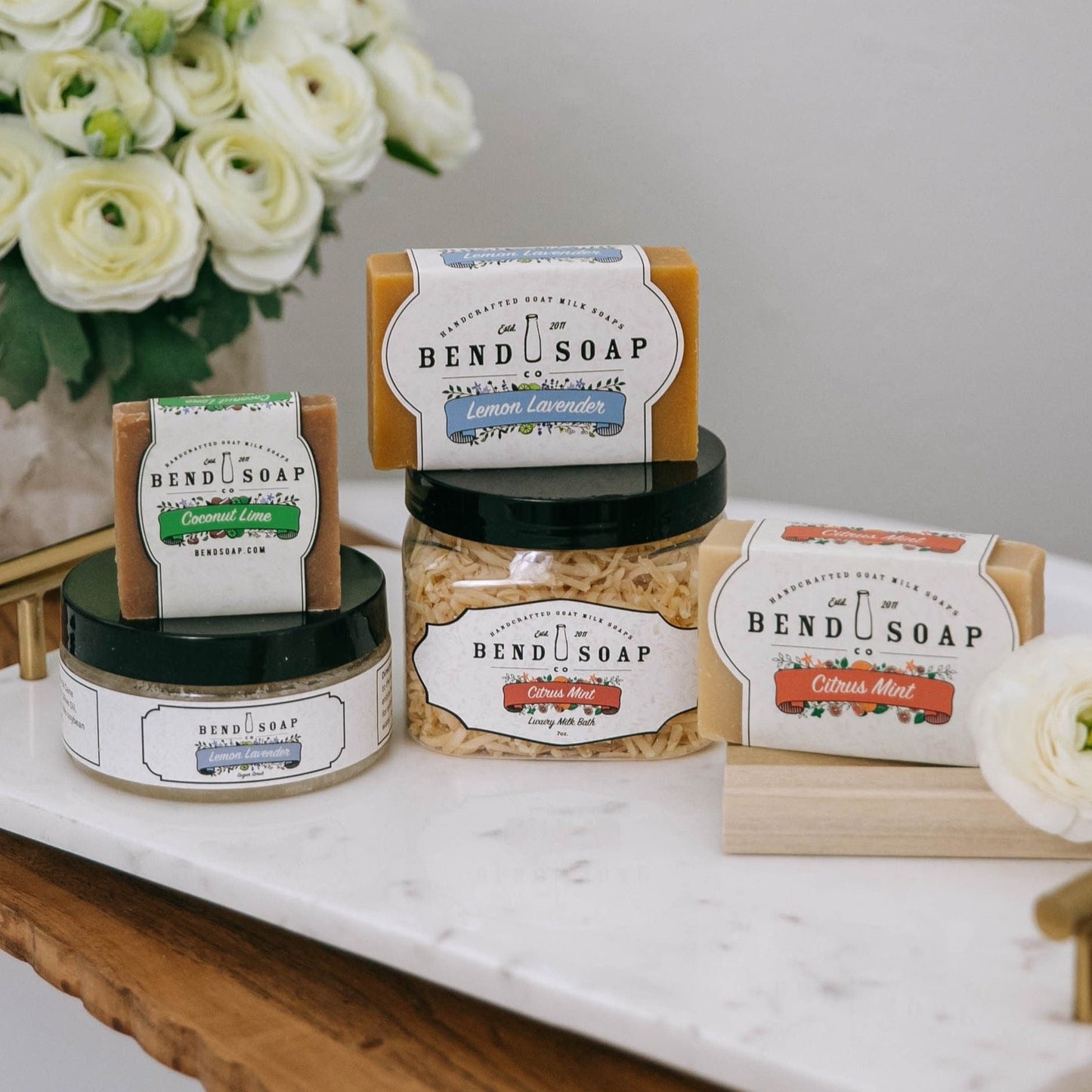 Mother's Day collection of goat milk bath products