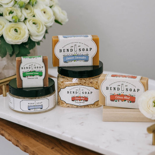 Mother's Day collection of goat milk bath products
