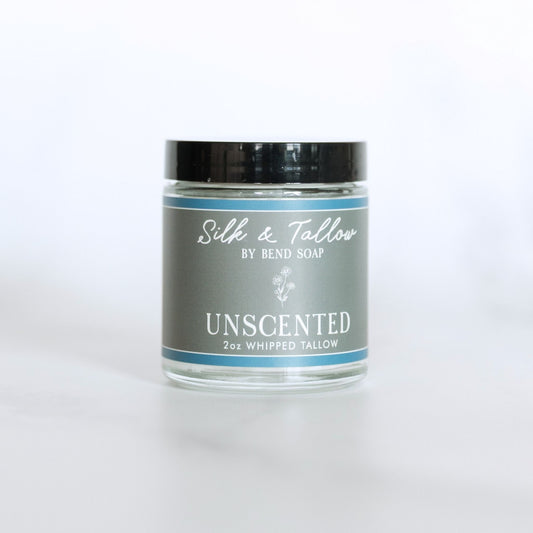 Natural, unscented whipped tallow for sensitive skin by Bend Soap