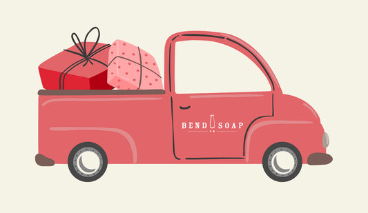 Valentine's Day Truck Carrying GIfts 