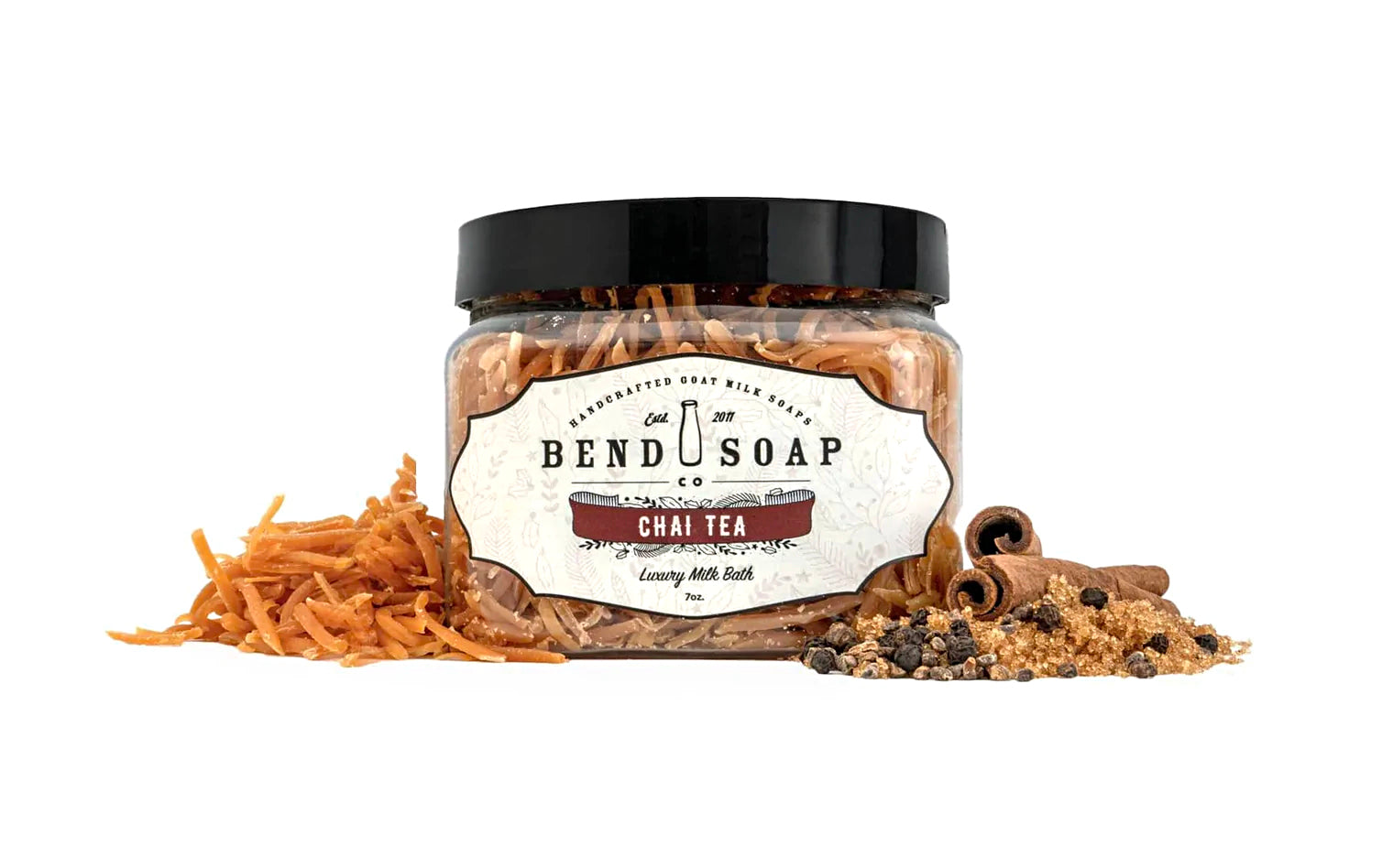 7oz. Tub of All Natural Chai Tea Goat Milk Bath Shreds 