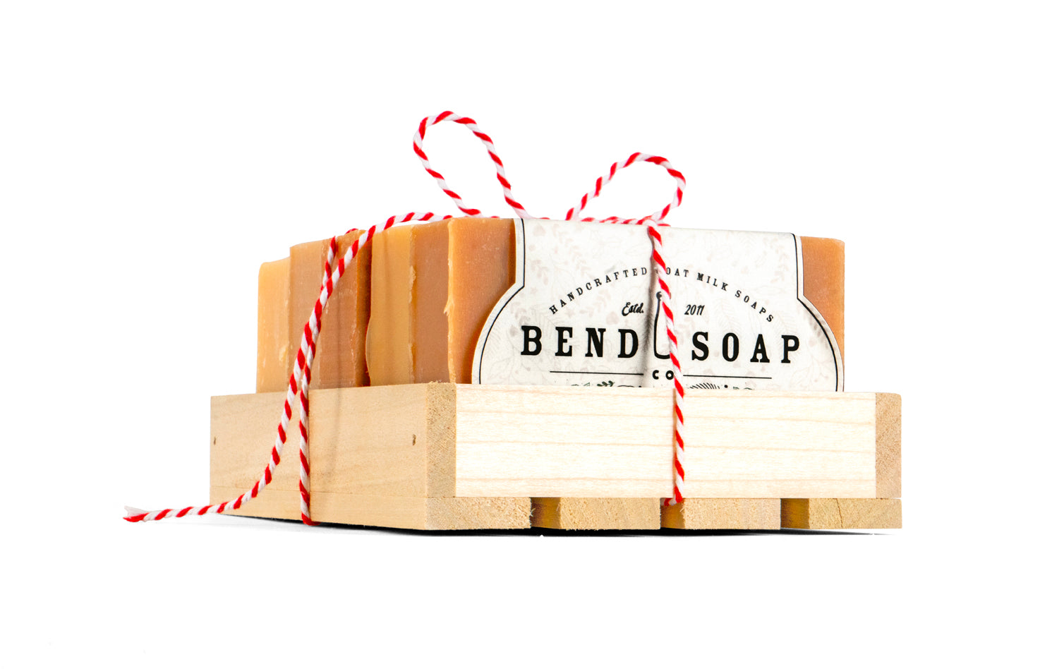 Handcrafted Festive Goat Milk Soap Wrapped a Read and White Bow